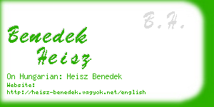 benedek heisz business card
